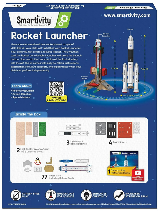 Smartivity Rocket Launcher Kit for Kids 6, 7, 8, 9, 10, 11, 12 Years Old