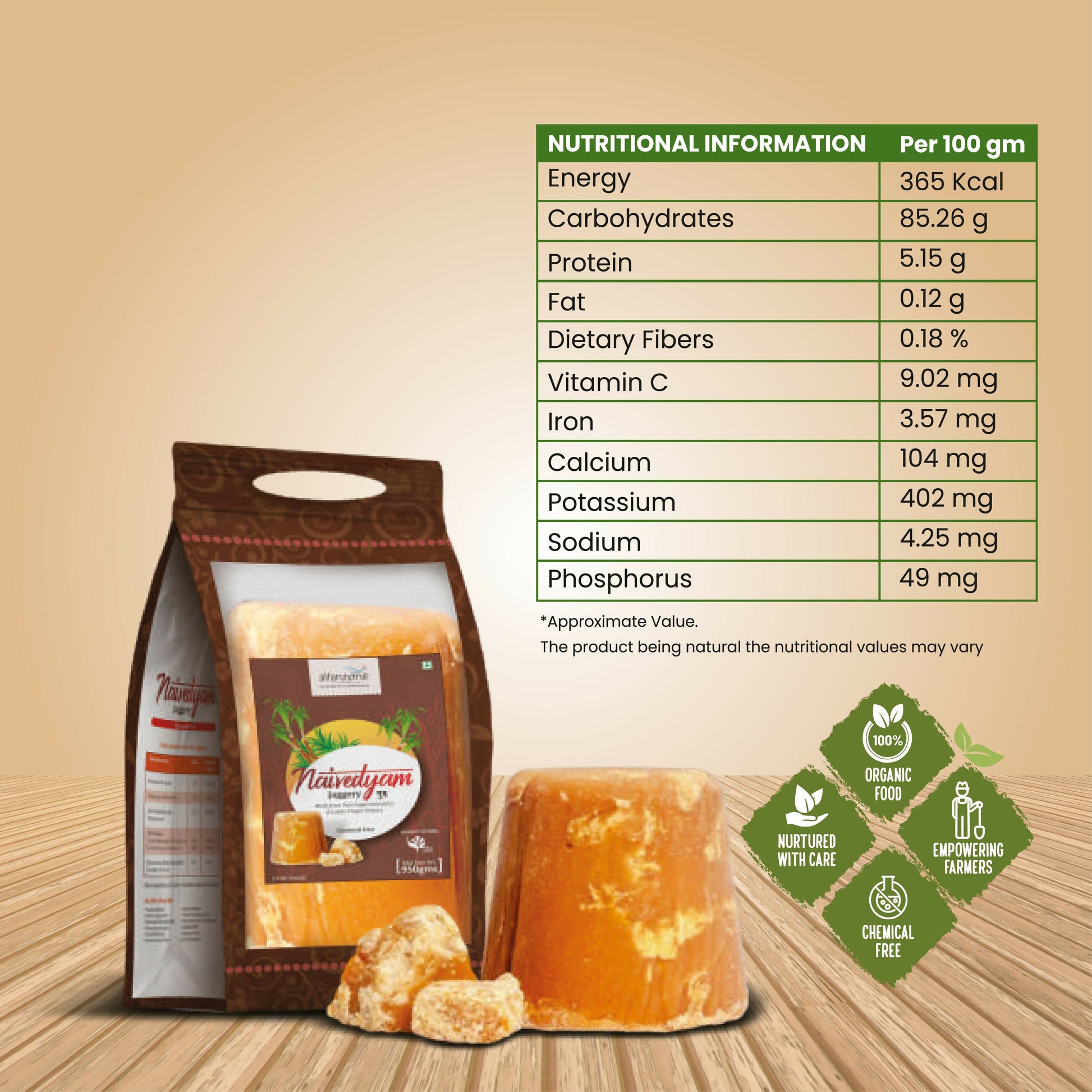 Naivedyam Chemical Free Jaggery Cubes - Grab2buy
