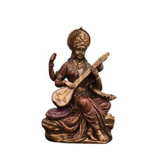 Soni Craft Handicraft Copper Maa Saraswati Statue - Grab2buy