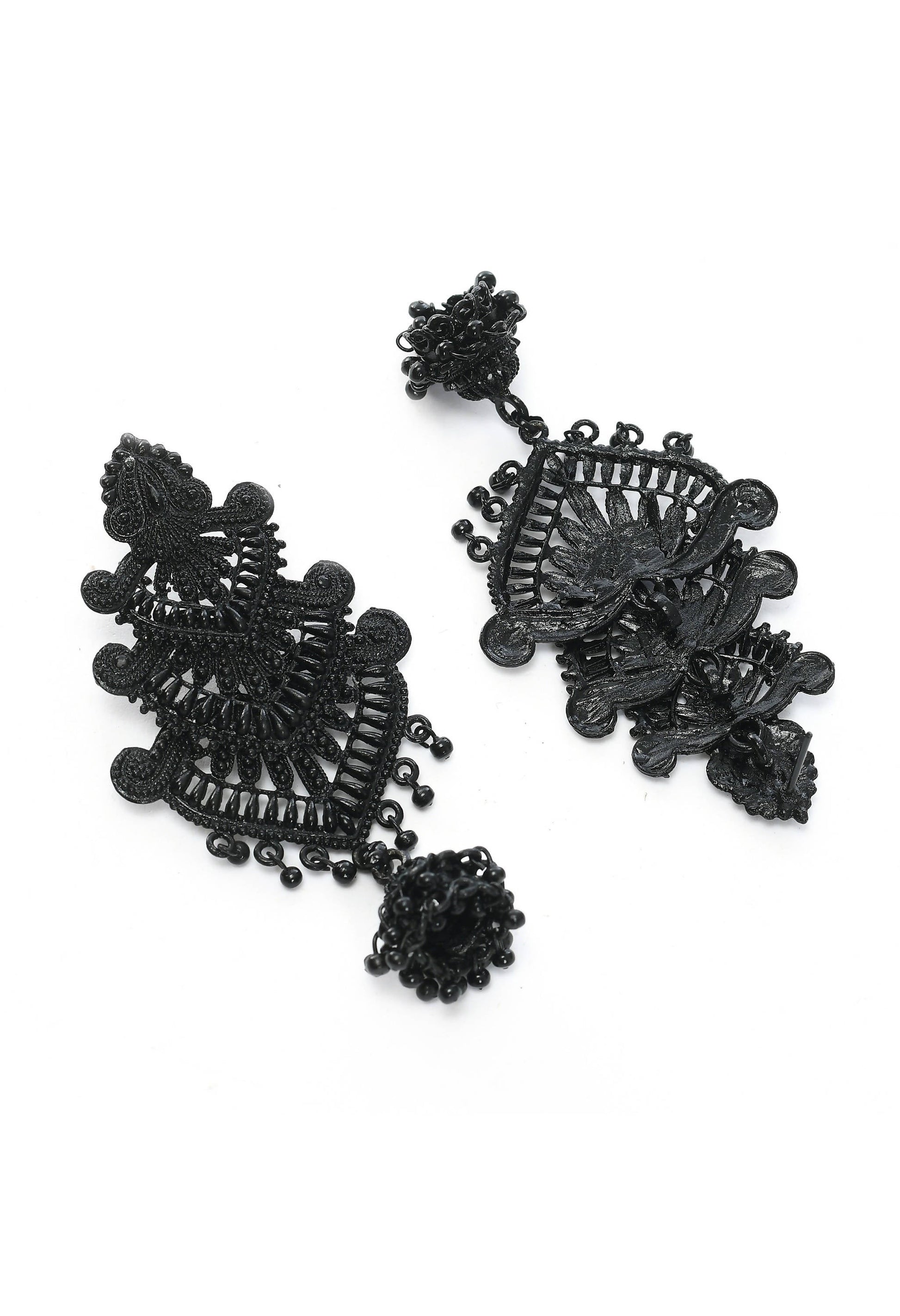 Mominos Fashion Johar Kamal Latest Design Black Color Earrings - Grab2buy