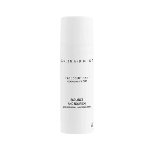 Green And Beige Face Solutions Radiance And Nourish