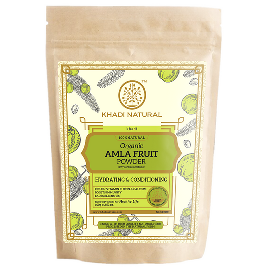 Khadi Natural Organic Amla Fruit Powder For Hair Care - 100% Natural - 100gm