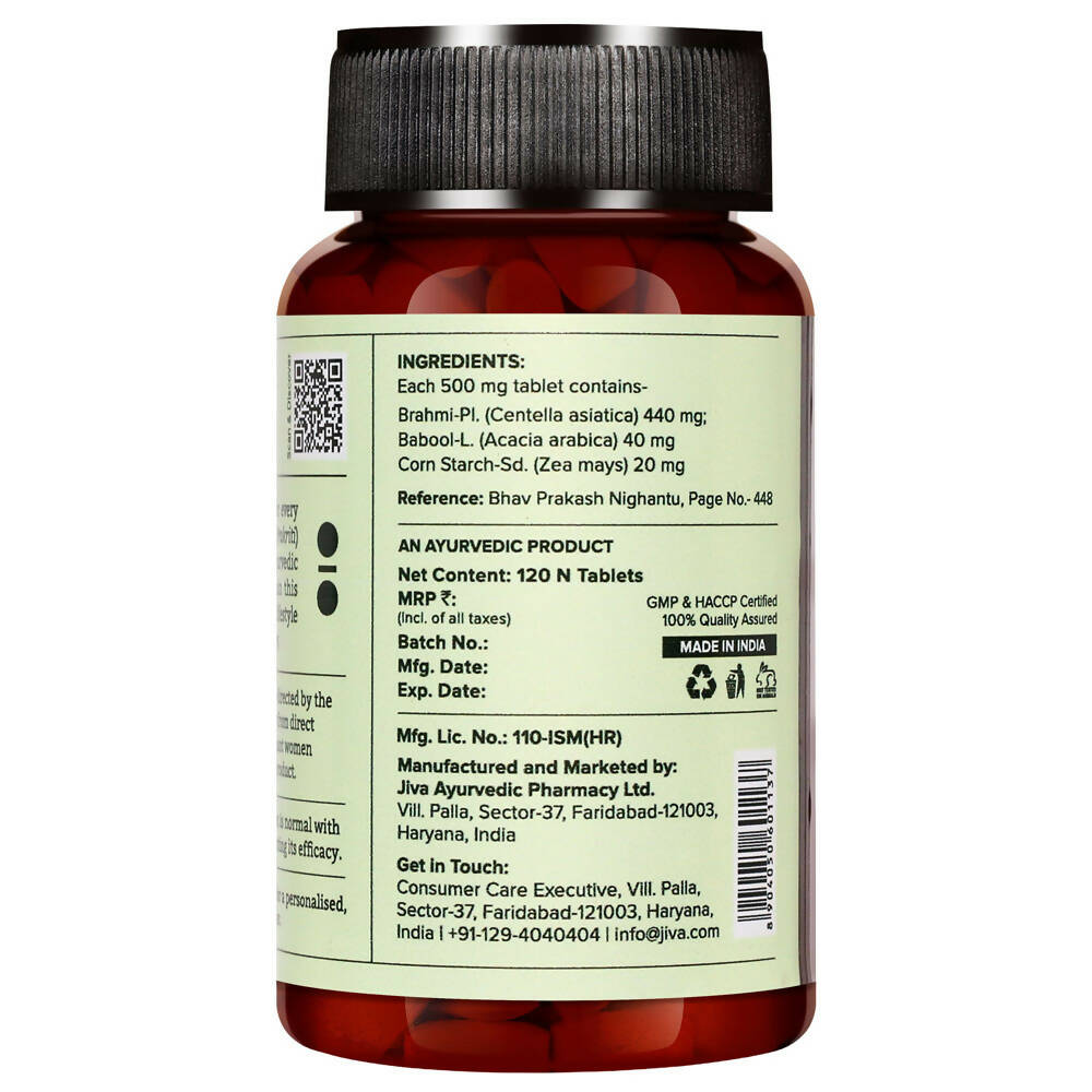 Jiva Ayurveda Brahmi Tablets - Distacart