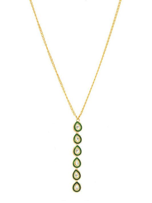 Green Meenakari Kundan Necklace - Ruby Raang | Grab2Buy