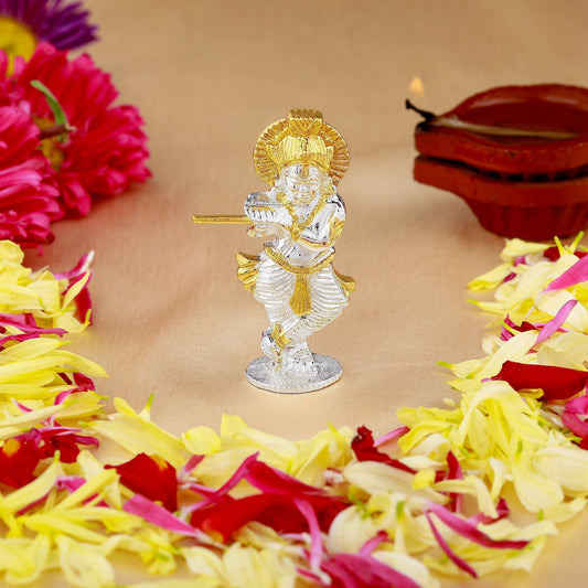 Estele Gold-Polished Divine Lord Krishna Idol for Home/Car Decor | Grab2Buy
