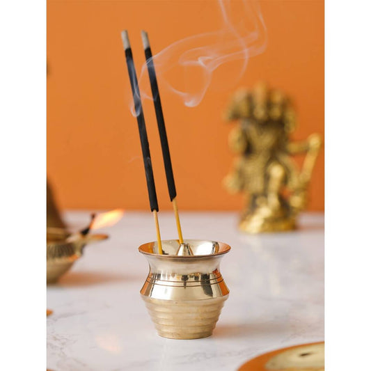 Grab2Buy Yellow Brass Incense Stick Holder