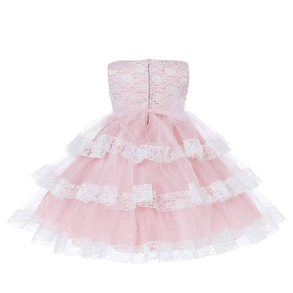 Asmaani Baby Girl's Pink Colour Satin A-Line Maxi Full Length Dress (AS-DRESS_22166) - Grab2buy