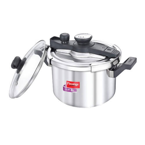 Prestige Stainless Steel Clip On Pressure Cooker | Grab2Buy