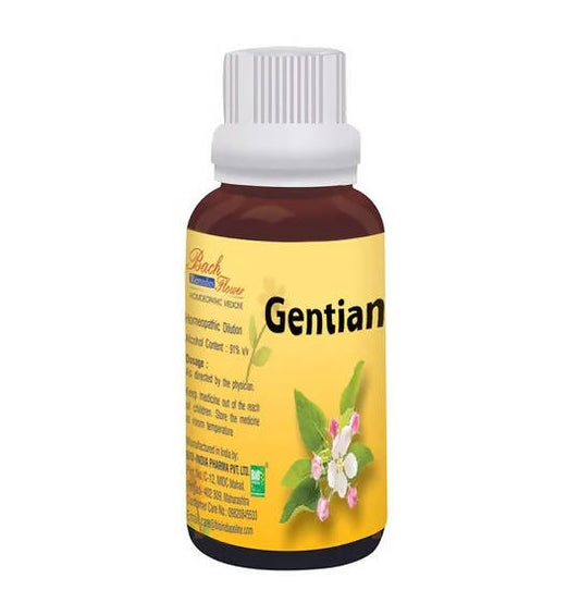 Bio India Homeopathy Bach Flower Gentian Dilution – Homeopathic Doubt & Discouragement Flower Remedy