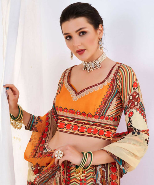 Wedding Designer Offwhite Chinon Lehengha Choli - Anbazaar - Grab2buy