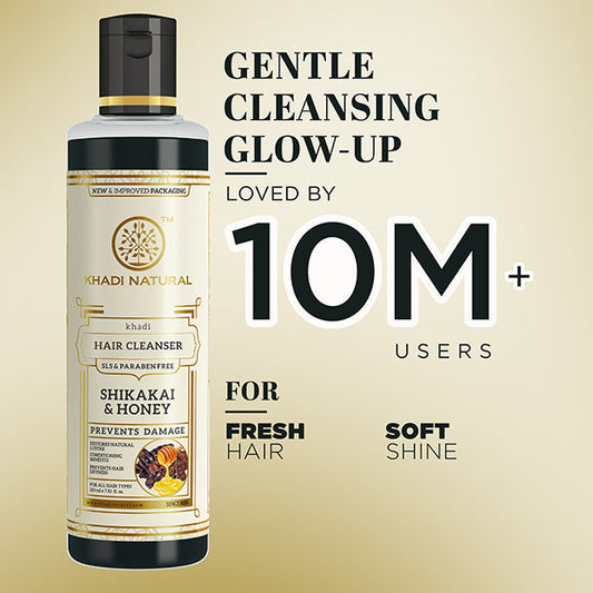 Khadi Natural Shikakai & Honey Hair Cleanser SLS & Paraben Free - 210ml