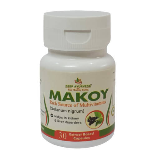Deep Ayurveda Makoy 500mg Veg Capsules - Grab2buy
