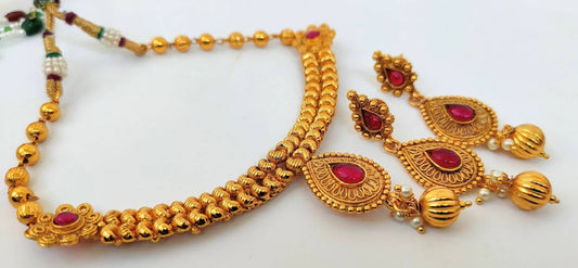 Kemp Designer Short Pink Necklace Set - Grab2buy