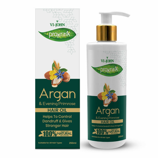 VI-JOHN Prakritik Argan & Evening Primrose Hair oil, Helps to Control Dandruff,100% Bio Actives Hair Oil Grab2Buy VI-JOHN Grab2Buy