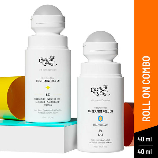 Chemist At Play Neck, Knee & Elbow Brightening + Aqua Under-Arm Roll-On Combo Grab2Buy Chemist At Play Grab2Buy