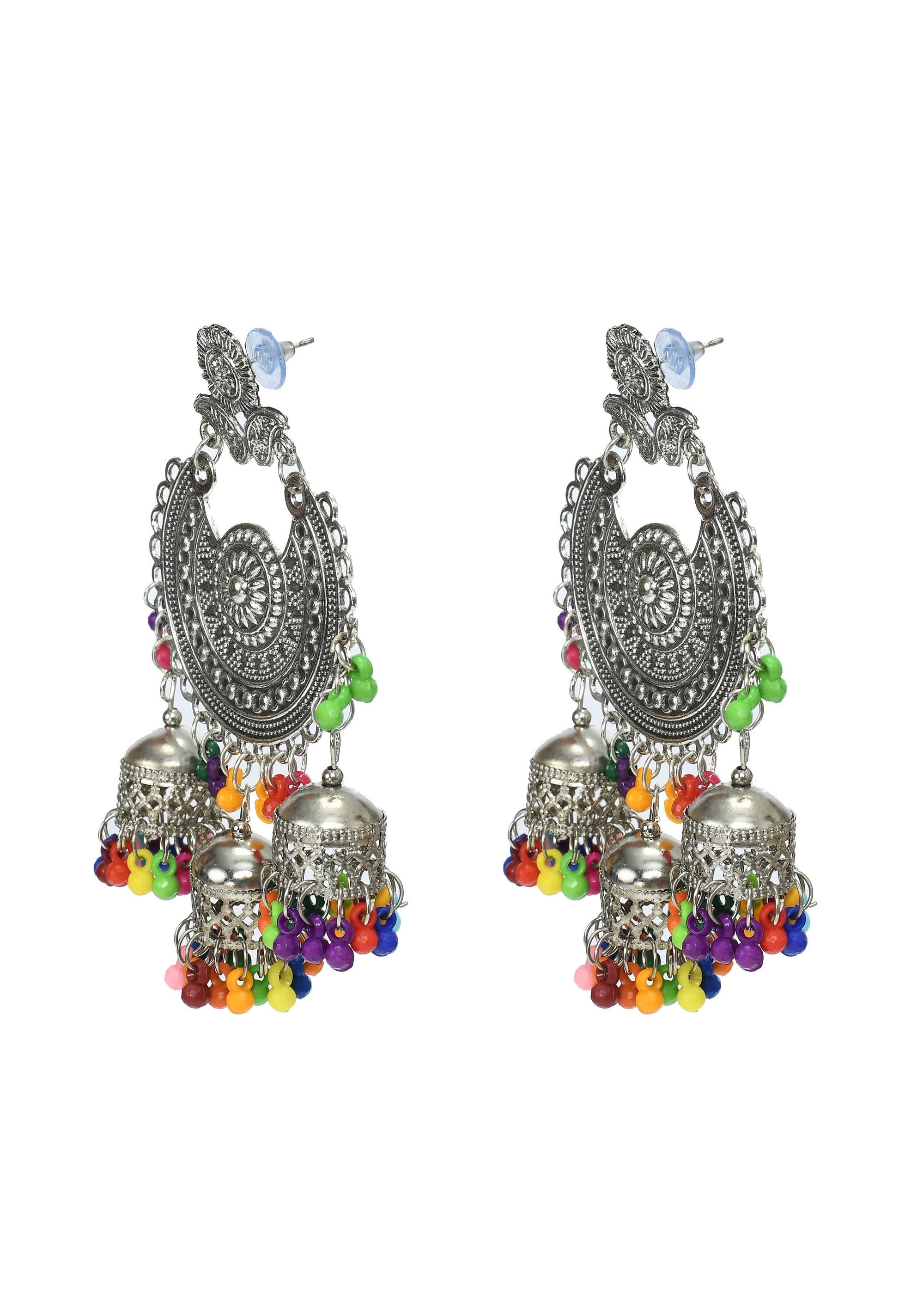 Mominos Fashion Johar Kamal Beautiful Jhumkas With Maang Tikka - Grab2buy