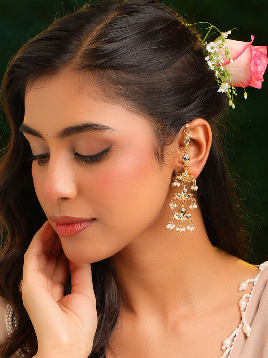 Ruby Raang Chandani Moti Earrings