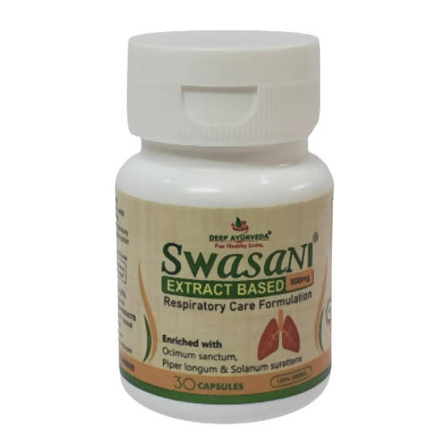 Deep Ayurveda Swasani 500mg Veg Capsules - Grab2buy