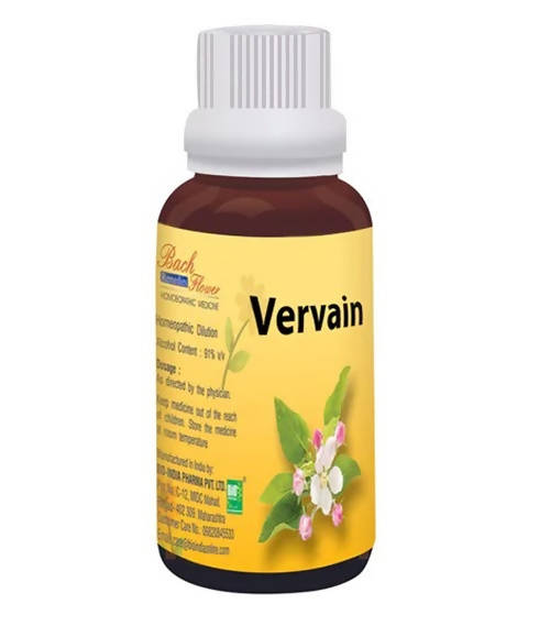 Bio India Homeopathy Bach Flower Vervain Dilution – Homeopathic Over-Enthusiasm & Stress Flower Remedy