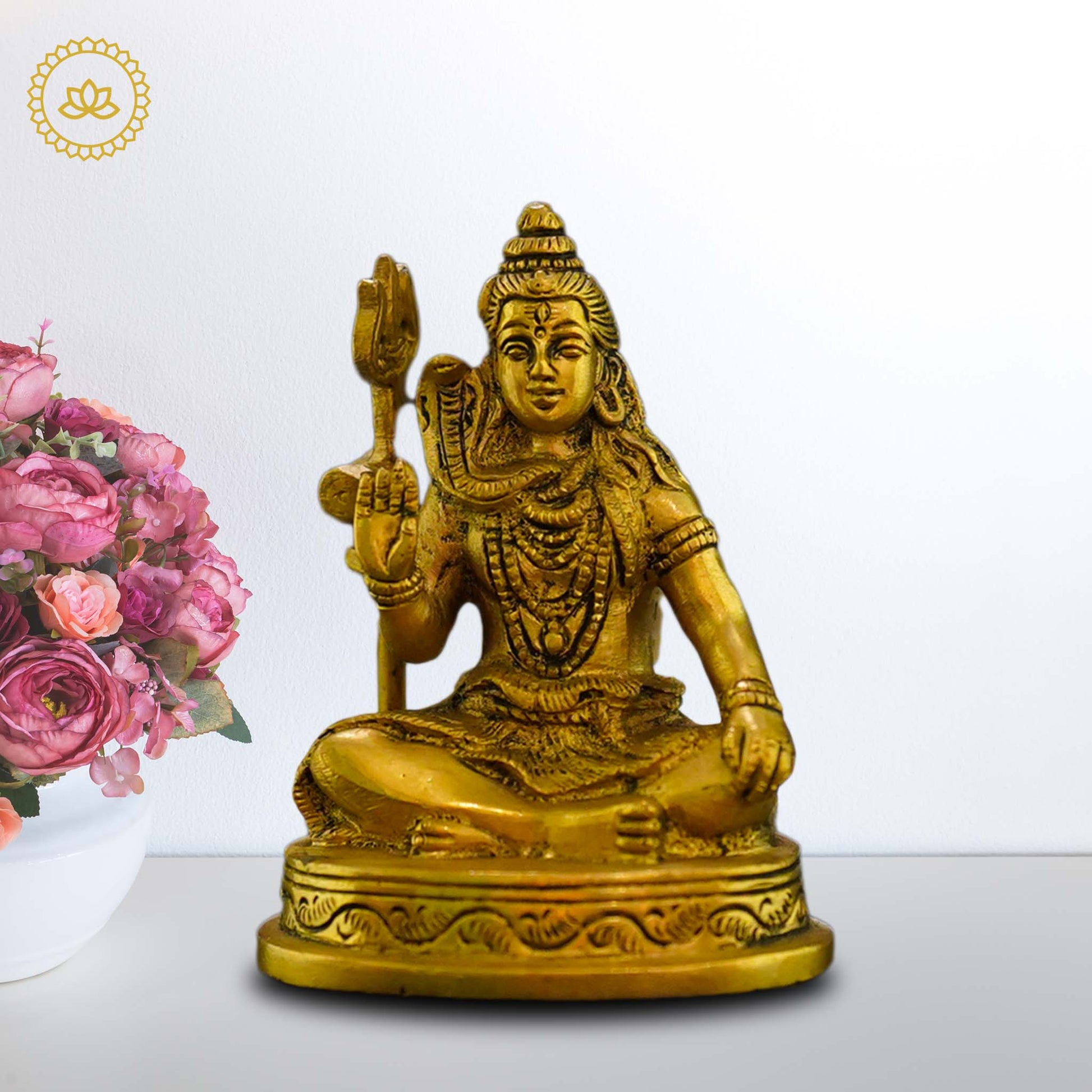 Ishwar Sitting Brass Idols for Homes - Grab2buy