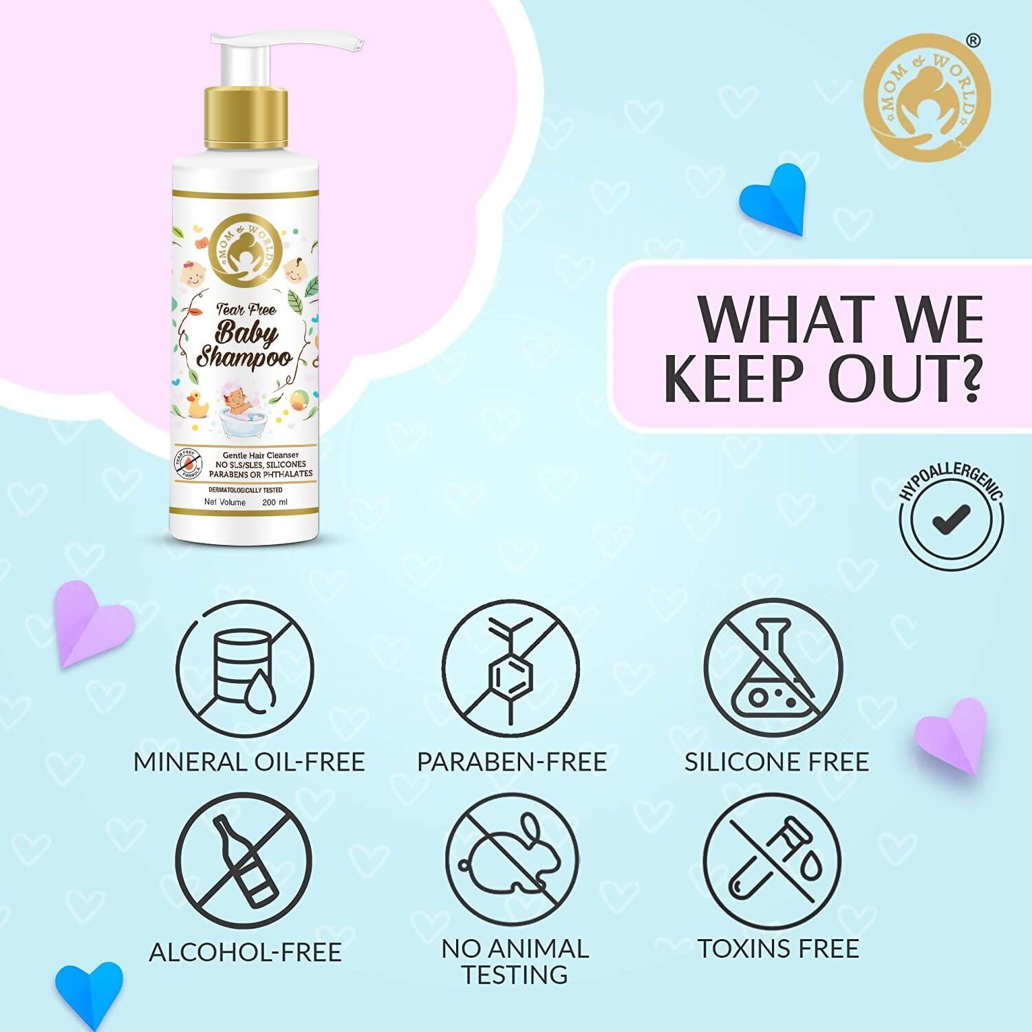 Mom & World Tear Free Baby Shampoo - Grab2buy
