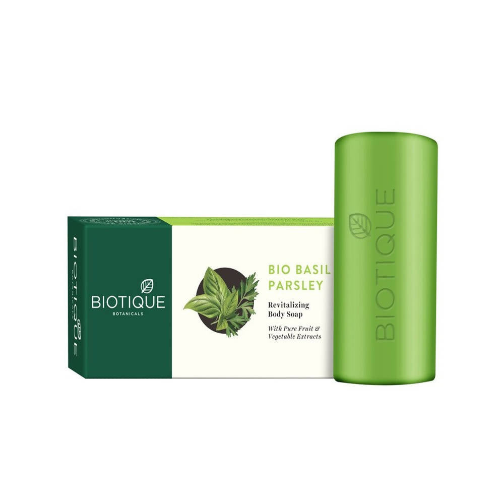 Biotique Advanced Ayurveda Bio Basil & Parsley Revitalizing Body Soap - Grab2buy