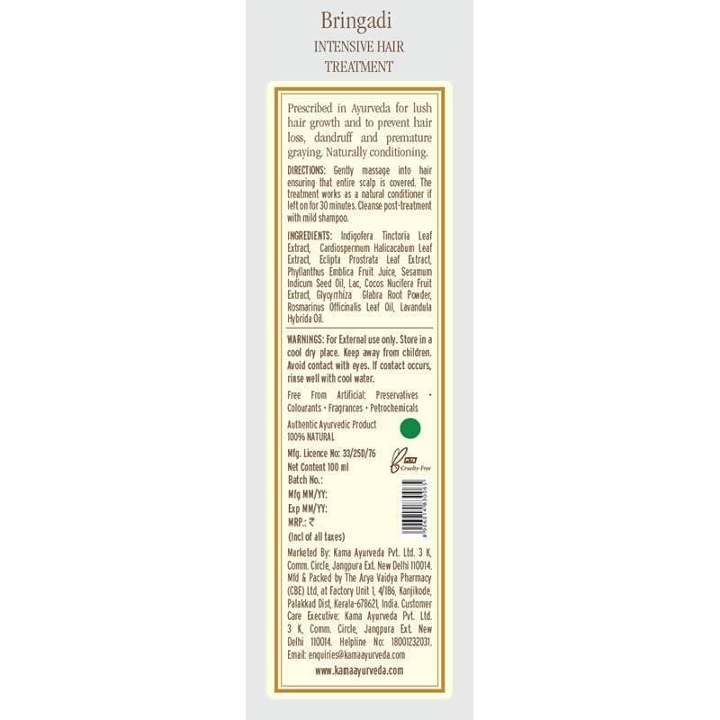 Kama Ayurveda Bringadi Intensive Hair Treatment Oil Ingredients