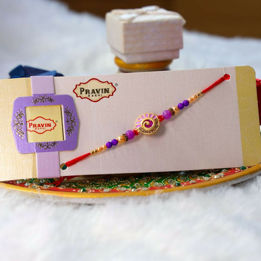 Indianvibez Meenakari Work With Stone Fancy Desginer Rakhi