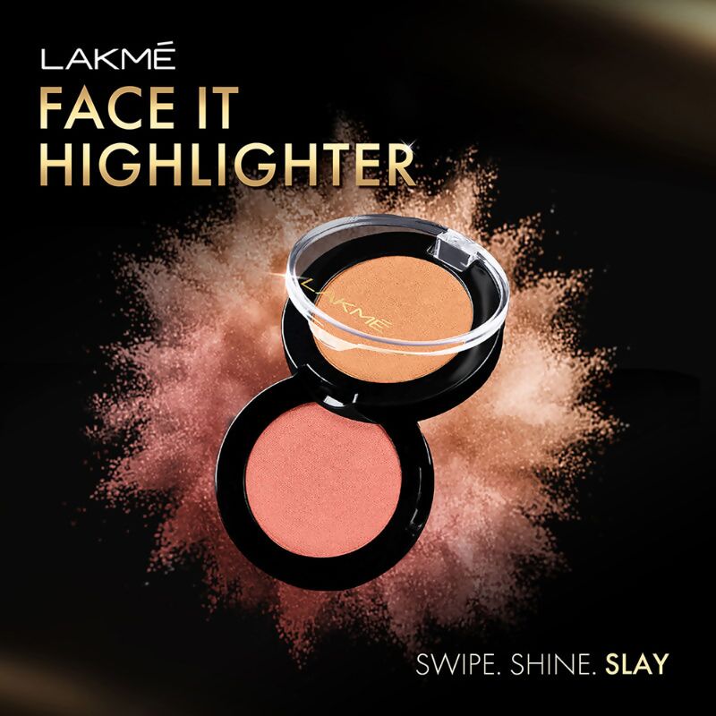 Lakme Face It Highlighter - Rose Gold - Distacart