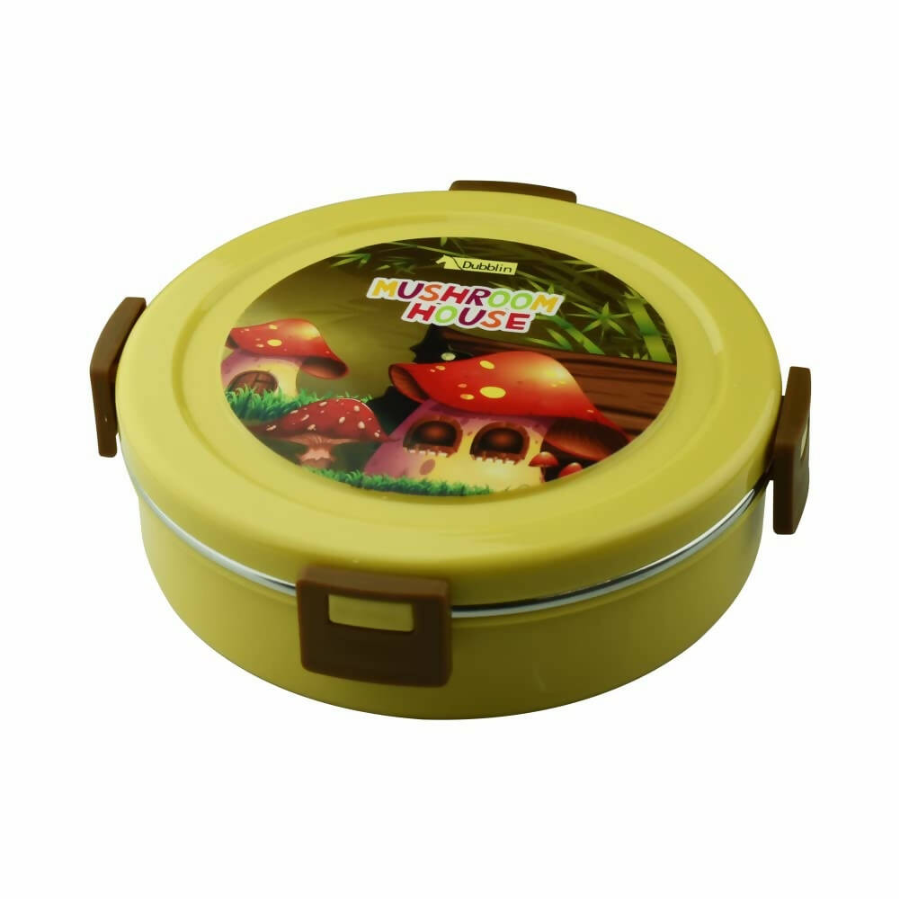 Dubblin Tweaty Stainless Steel Round Lunch Box - Grab2buy