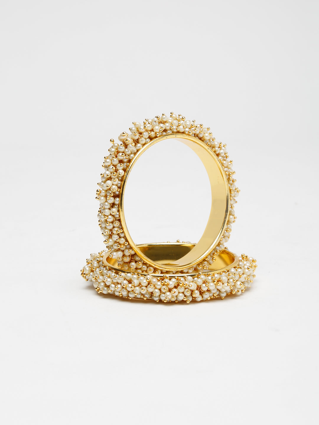 Pearl Embellished Bange Set Of 2 - Ruby Raang - Grab2buy