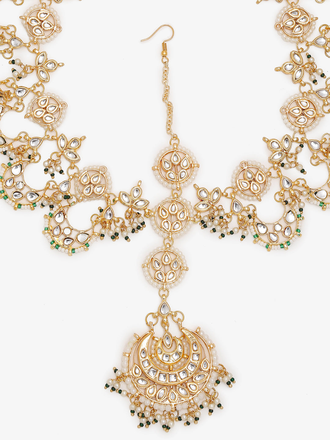 Women's Gold Kundan Maharani Matha Patti - Ruby Raang - Grab2buy