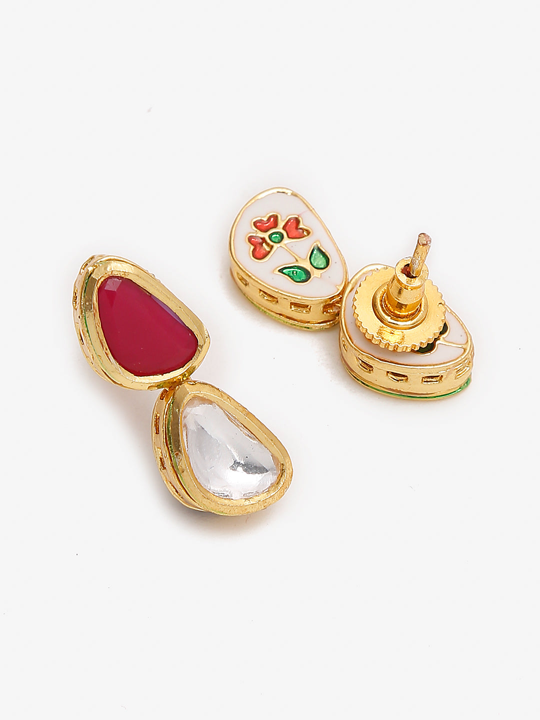 Multioloured Kundan Studded Choker Jewellery Set - Ruby Raang - Grab2buy