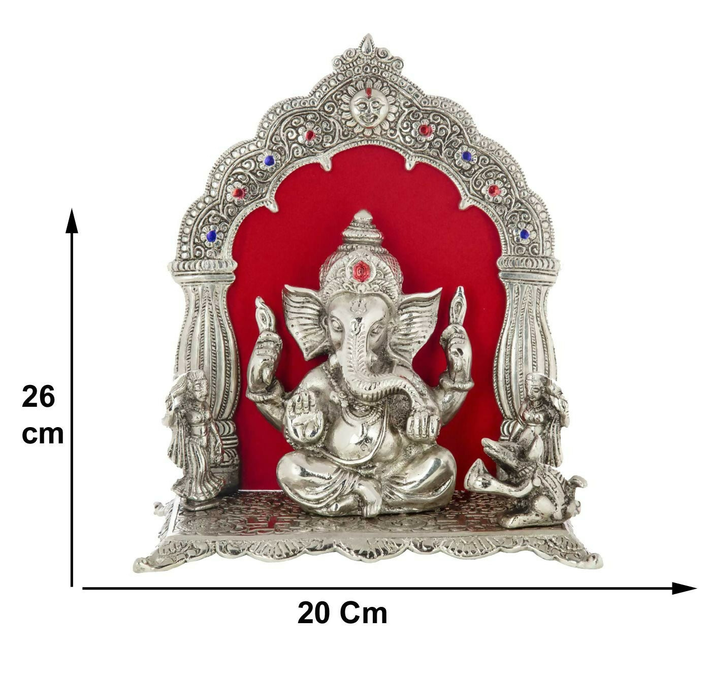 International Gift Silver-Plated Oxidized Finish Ganesha Idol - Grab2buy