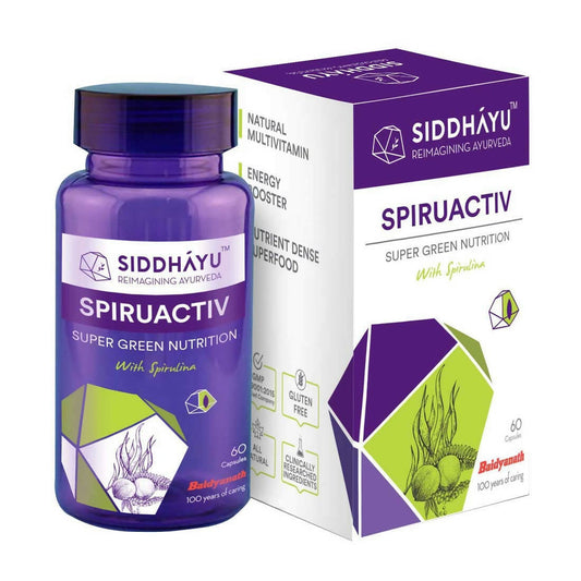 Siddhayu Ayurveda Spiruactiv Capsules with Spirulina - Grab2buy