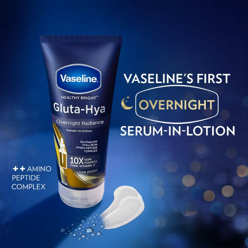 Vaseline Gluta Hya Serum-in-Lotion - Dewy Radiance, Overnight Radiance & Flawless Glow Combo - Grab2buy