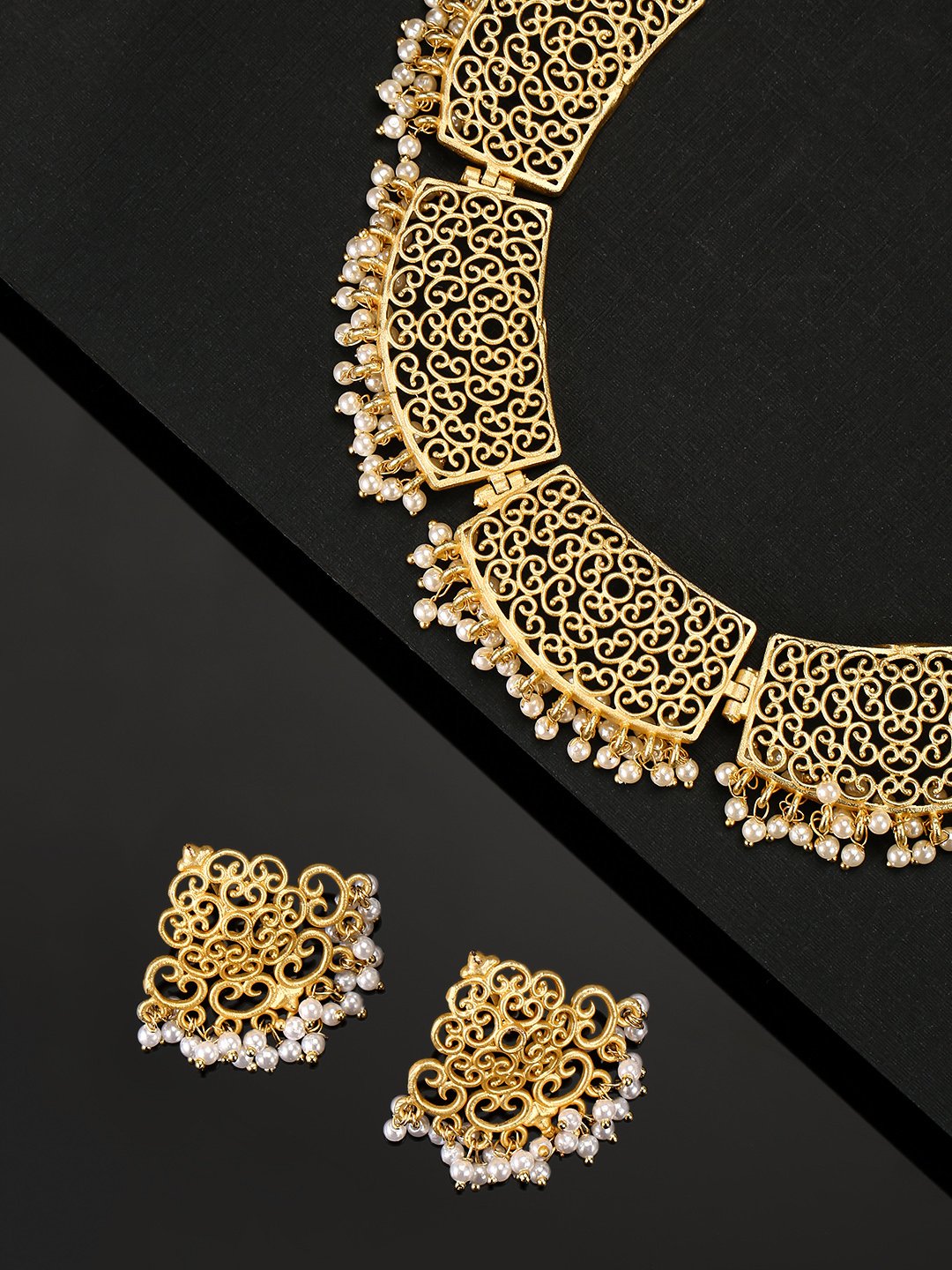 Priyaasi Women Beads Gold Plated Jewellery Set - Grab2buy