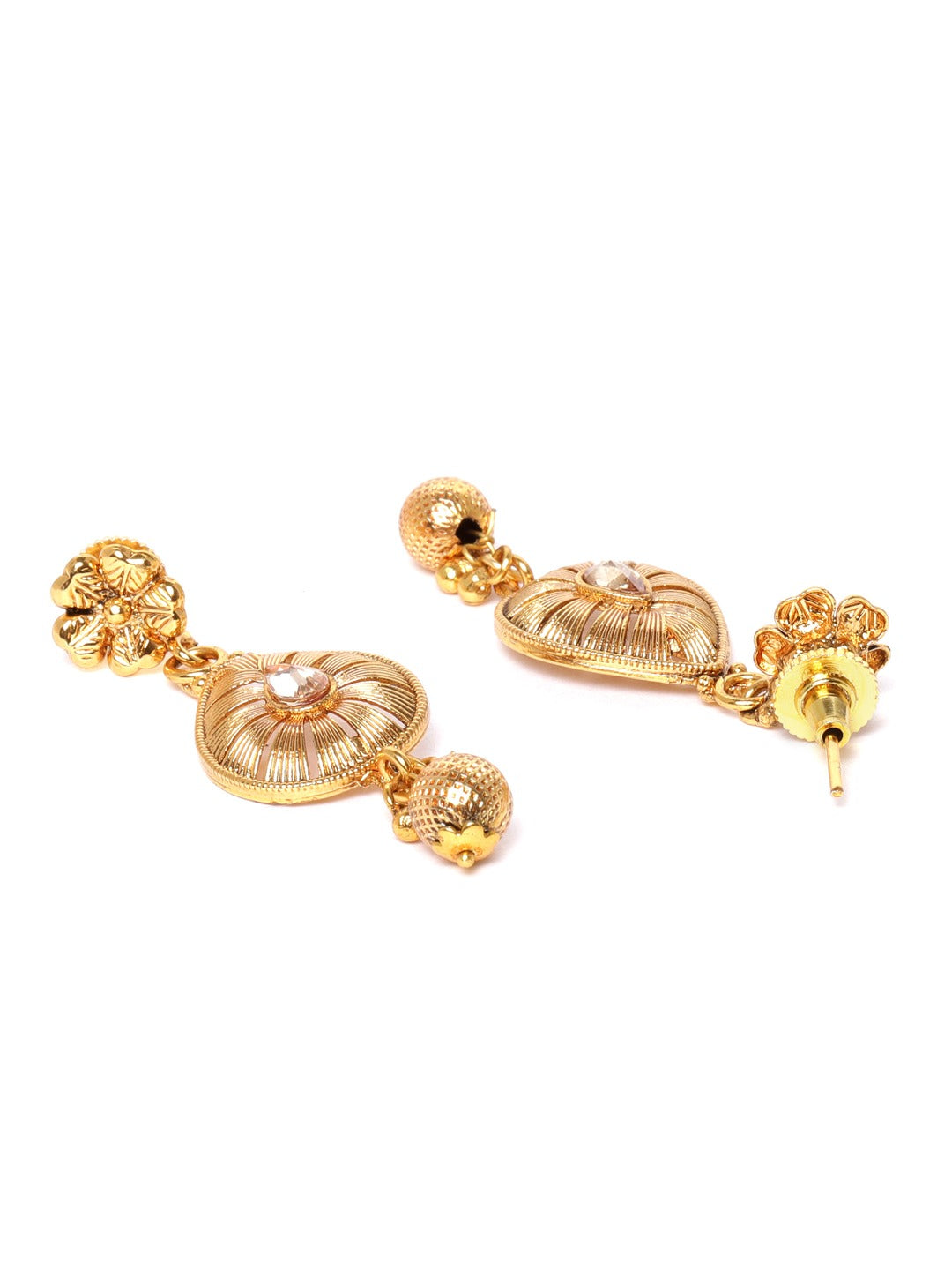 Priyaasi Women Kundan Beads Gold Plated Jewellery Set - Grab2buy