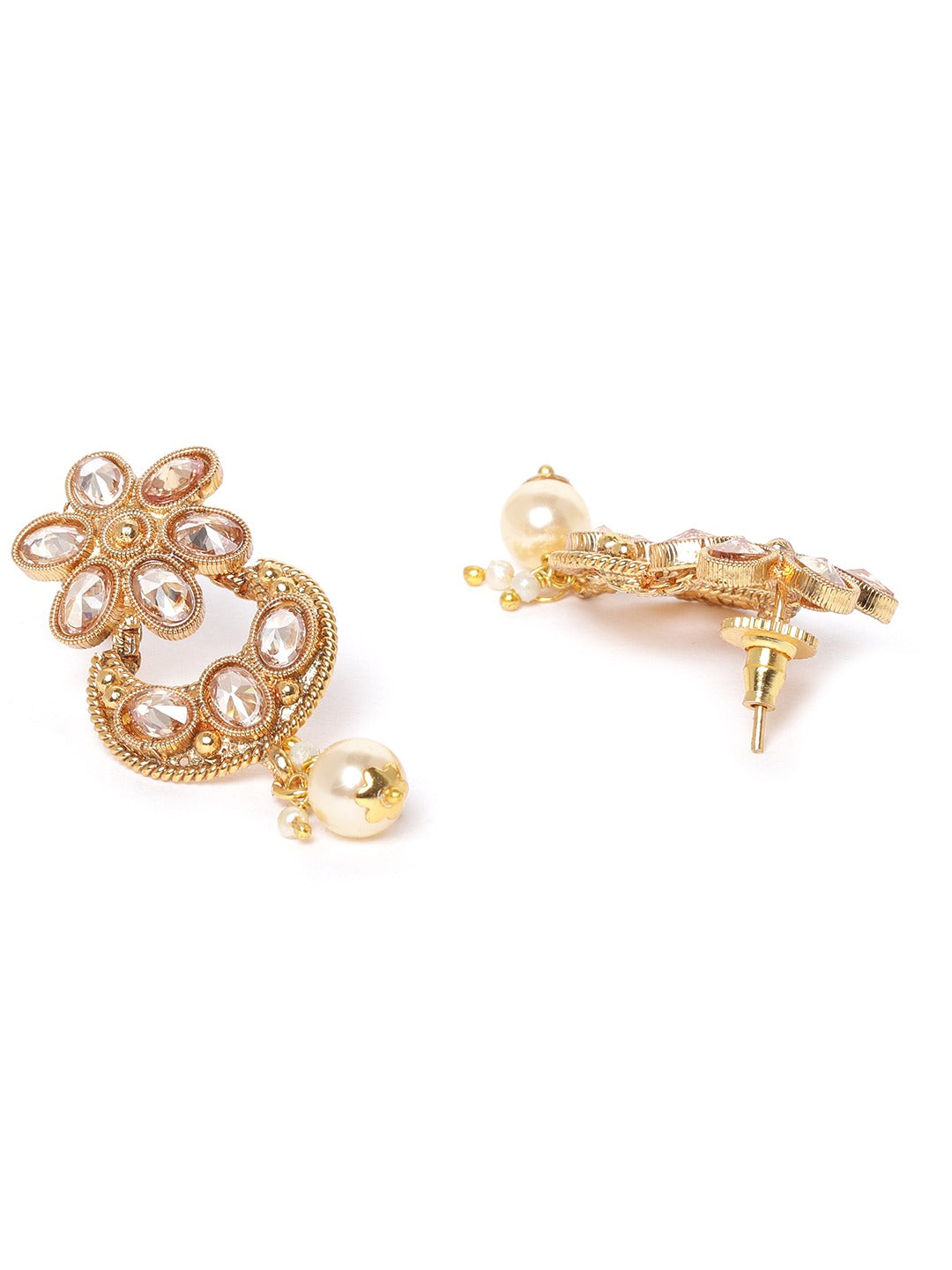 Priyaasi Women Kundan Pearls Gold Plated Layered Jewellery Set - Grab2buy