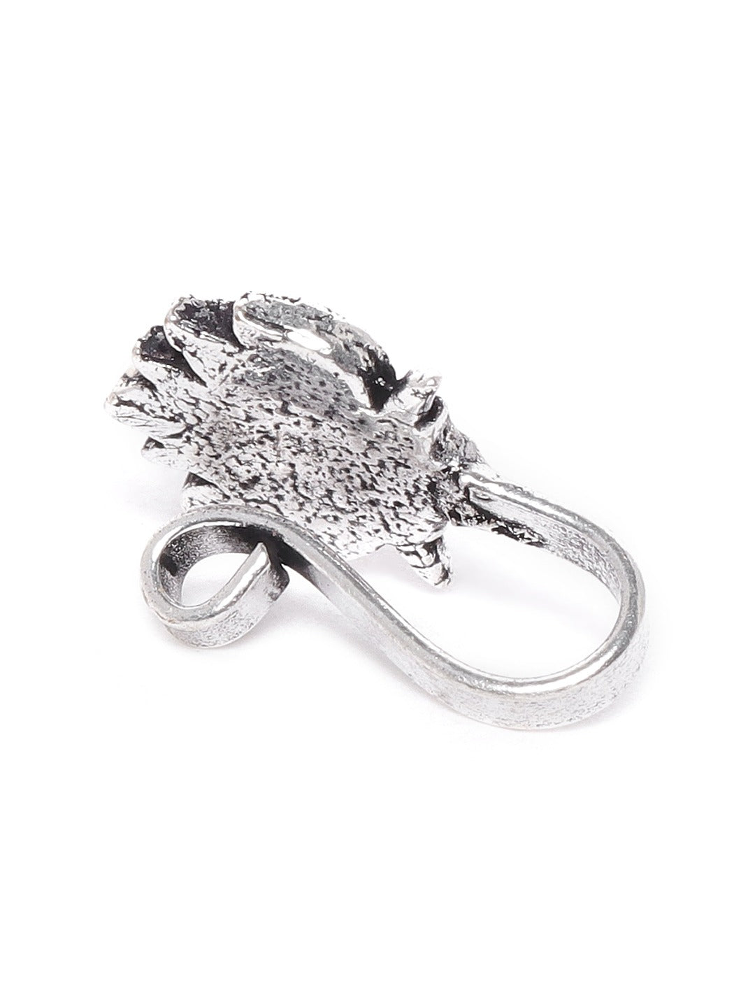 Priyaasi Women German Silver Oxidised Ghungroo Jewellery Set With Ring & Nosepin - Grab2buy