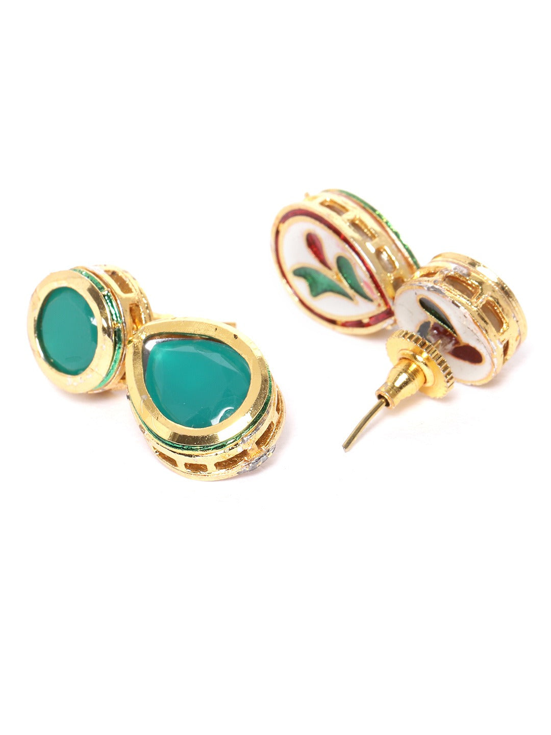 Priyaasi Women Turquoise Blue Stones Jewellery Set - Grab2buy
