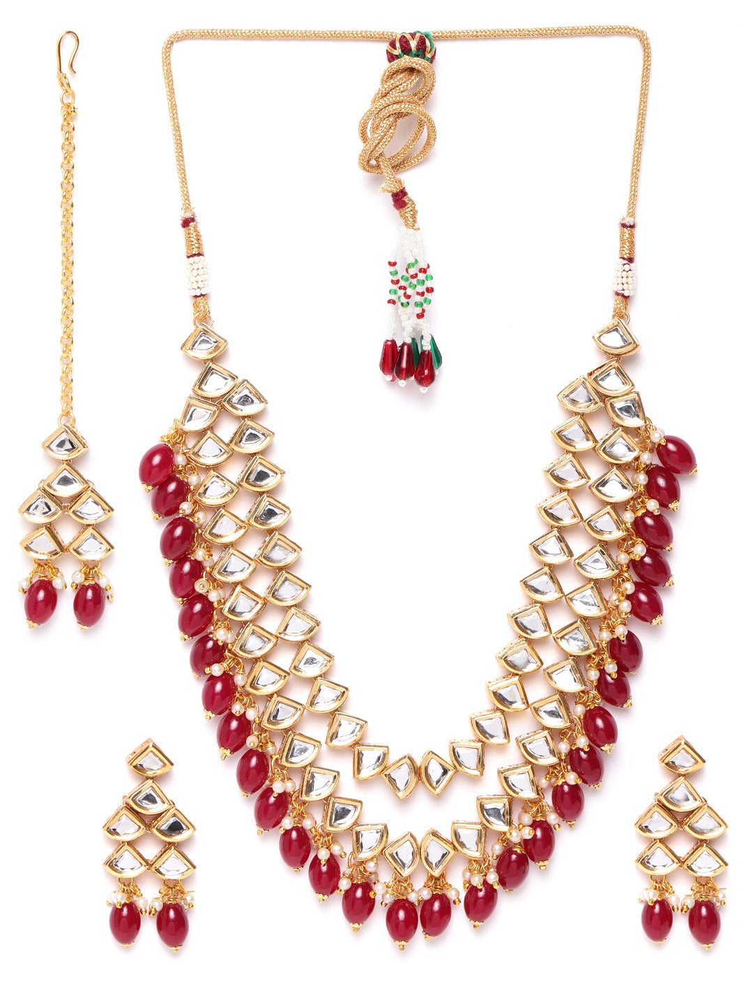 Priyaasi Women Kundan Gold Plated Jewellery Set - Grab2buy
