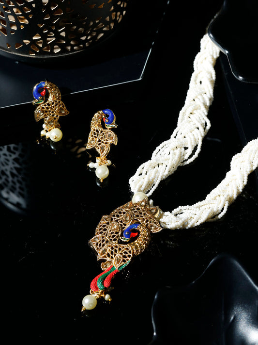 Priyaasi Women Gold Plated Peacock Jewellery Set - Grab2buy