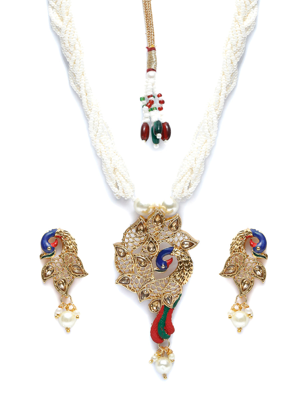 Priyaasi Women Gold Plated Peacock Jewellery Set - Grab2buy