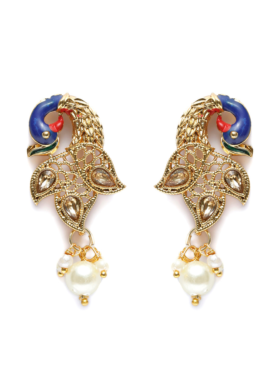 Priyaasi Women Gold Plated Peacock Jewellery Set - Grab2buy