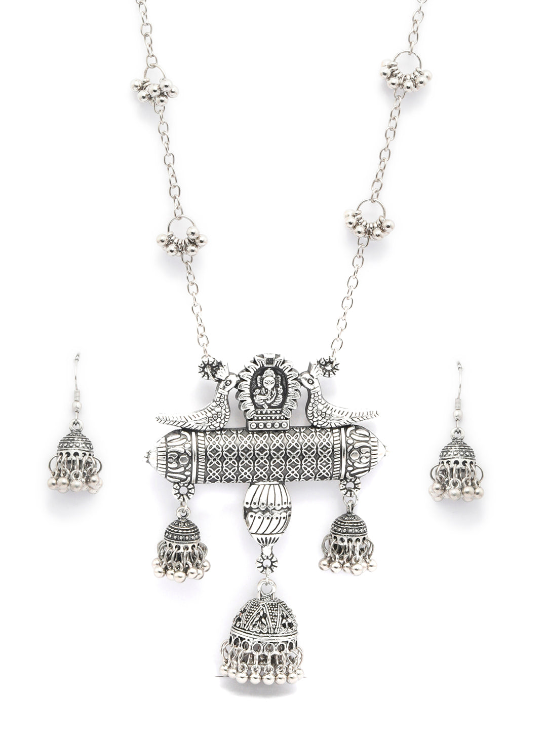 Priyaasi Women Tribal Ganesha Oxidised Jewellery Set - Grab2buy