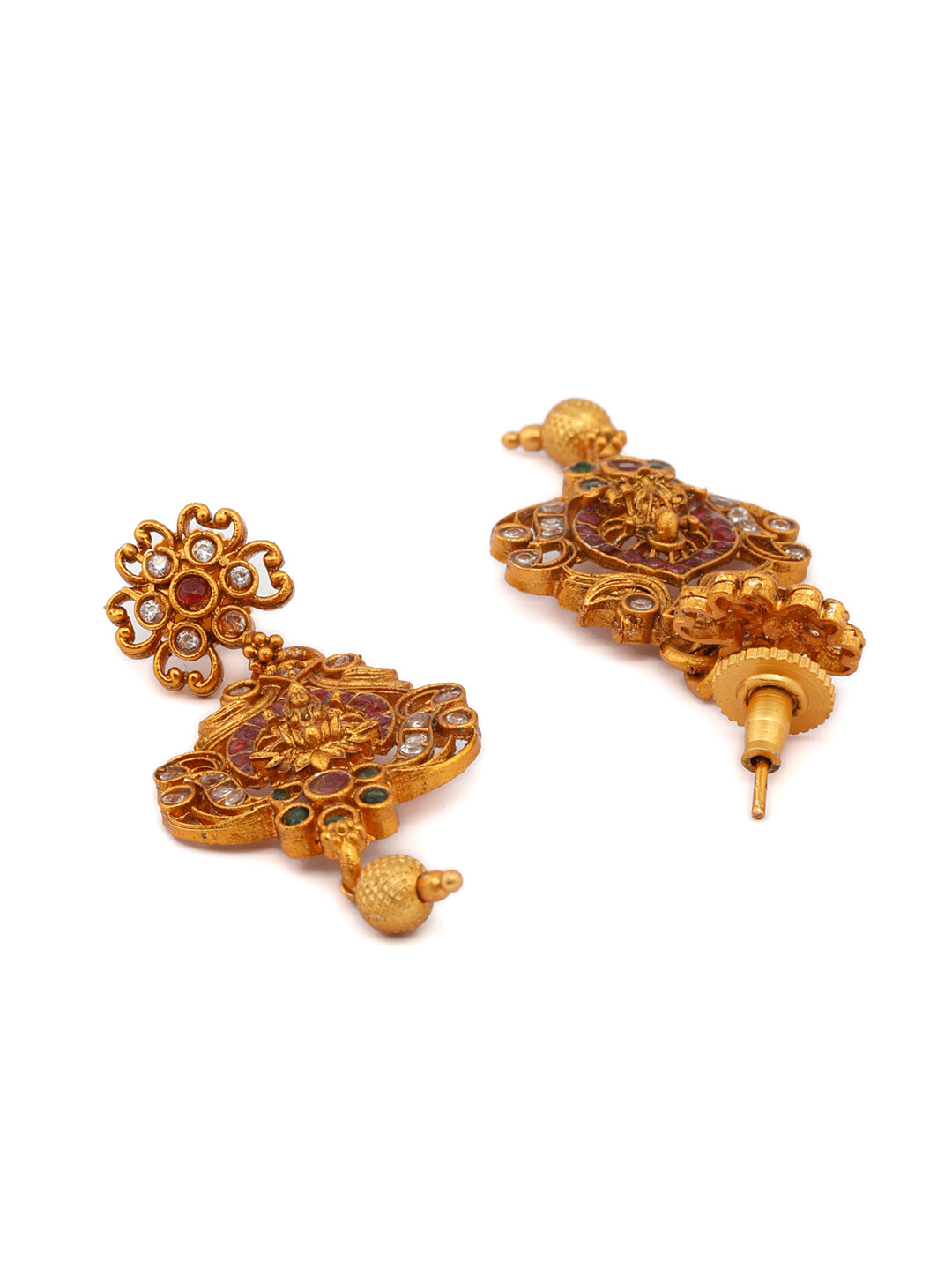 Priyaasi Women Traditional Gold Plated Real Kemp Goddess Laxmi Jewelley Set - Grab2buy