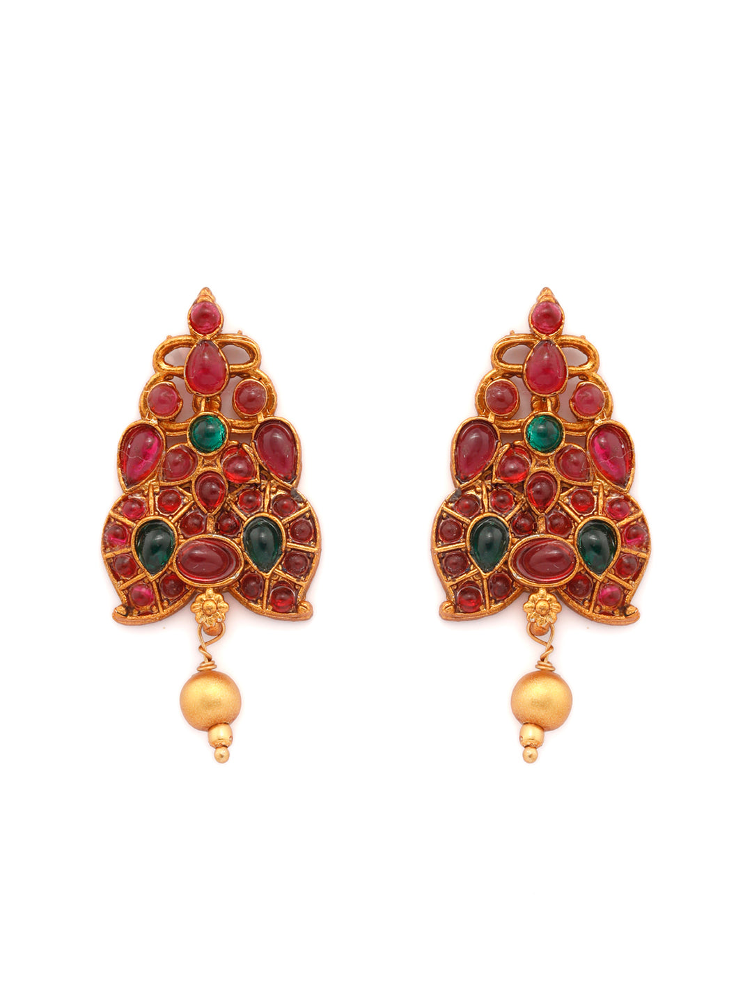 Priyaasi Women Real Kemp Gold Plated Leaf Jewellery Set - Grab2buy