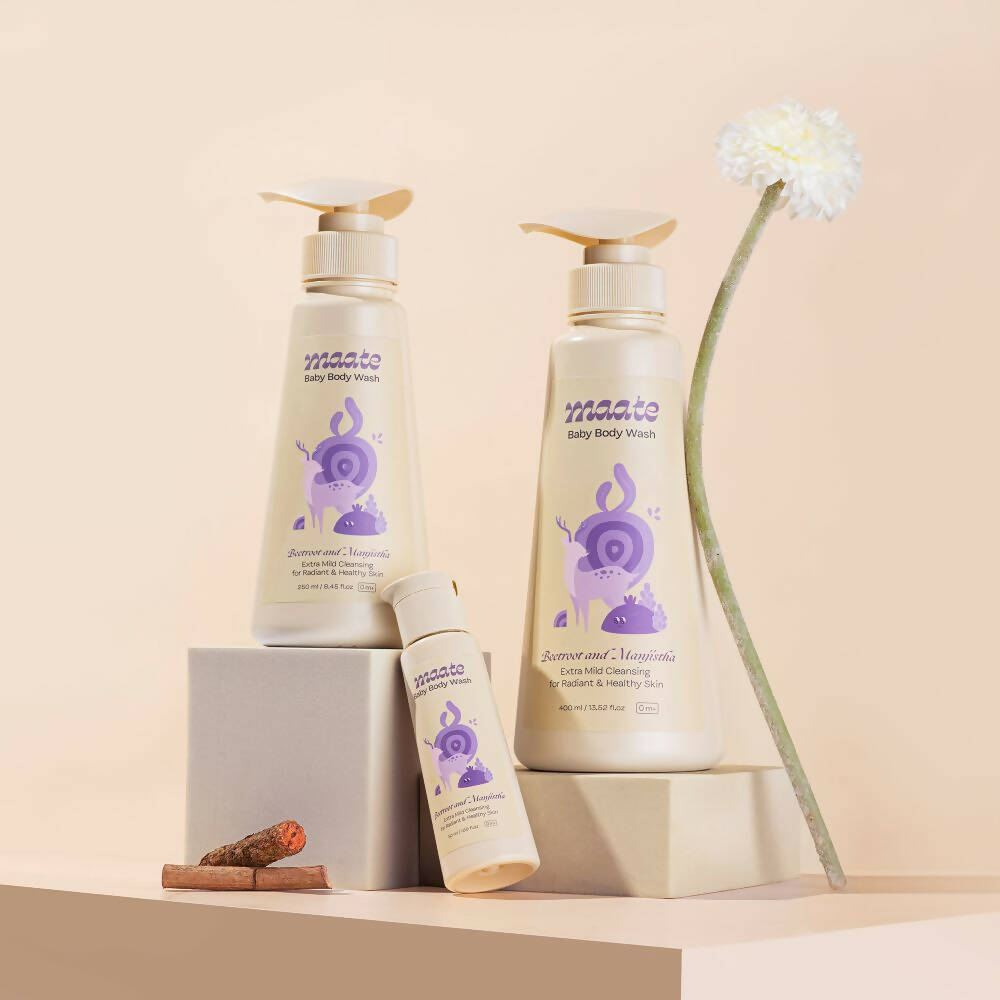 Maate Baby Daily Cleansing Combo - Baby Body Wash & Baby Shampoo - Grab2buy
