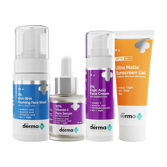 The Derma Co I-Beauty CSMS (Cleanser, Serum, Moisturizer, Sunscreen) For Pigmentation Combo Grab2Buy The Derma Co Grab2Buy